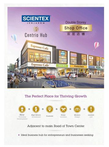 Brand New 2-Sty Intermediate Shoplot @ Scientex Jenjarom for Rent 1