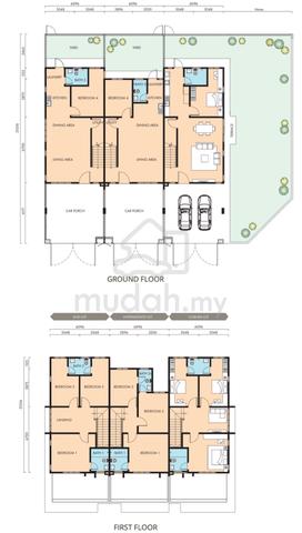 Promosi Raya Dua Tingkat 46x70 Rumah Baru Jimat downpayment 1