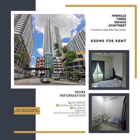 Rent Condominium Room@Pinnacle Tower Service Apartment Johor Bahru 1