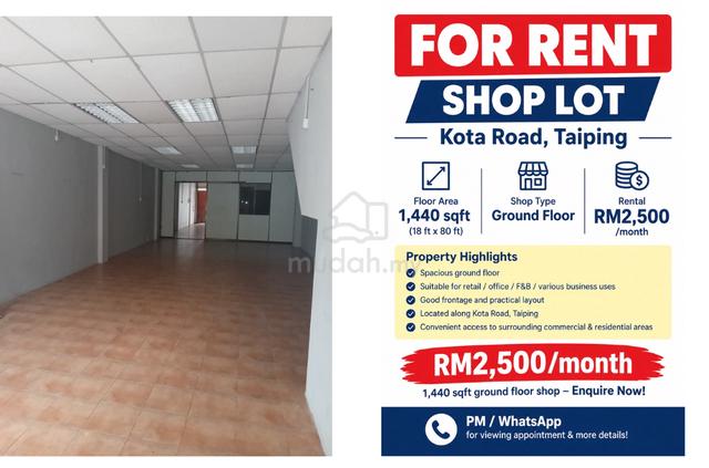 Shop Strategic Commercial Location in Taiping for Rent 1