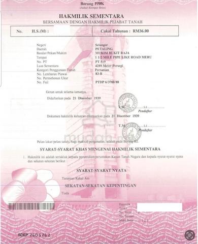OPEN TITLE n NON BUMI 1 ACRE OFF JALAN PIPE MERU KLANG SELANGOR 2