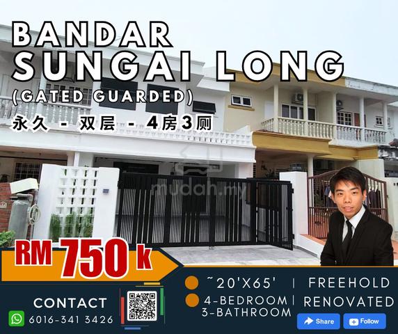 Bandar Sungai Long【FULL RENO】2-Storey House 20'x65' 4R3B【Gated Guard】 1