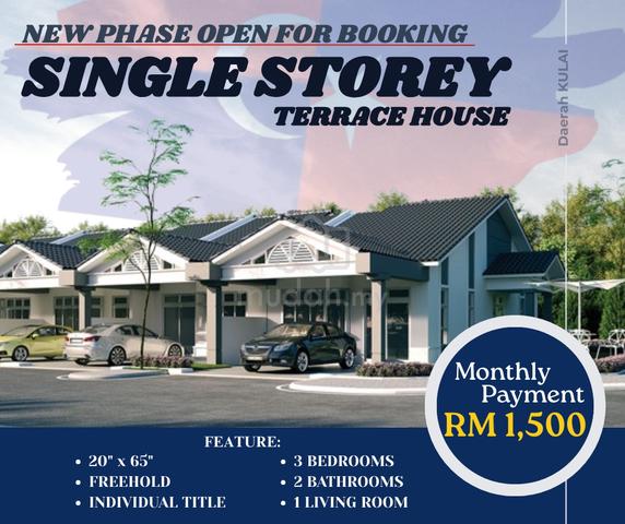 Kulai New Single Storey Terrace House / Zero DownPayment + Cashback 1
