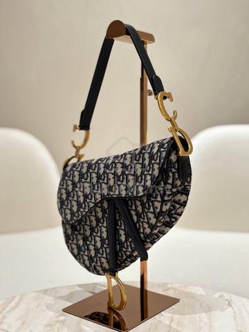 Christian Dior Medium Saddle Blue Dior Oblique - photo 3 of 4