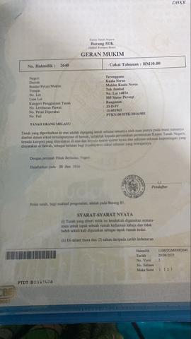 Tanah utk dijual, di kuala nerus 1