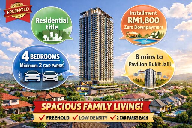 Serdang New Condo (Freehold, Low Density) 8 mins to Pavillion Bukit Jalil near MRT Park & Ride 1