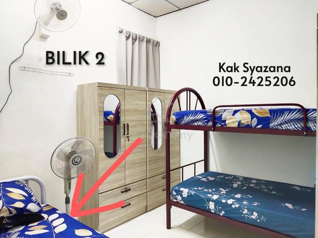TERMURAH 🔥 Bilik Share 3 Katil (Kosong 1 Katil) FREE WiFi & Cleaning✅ 1