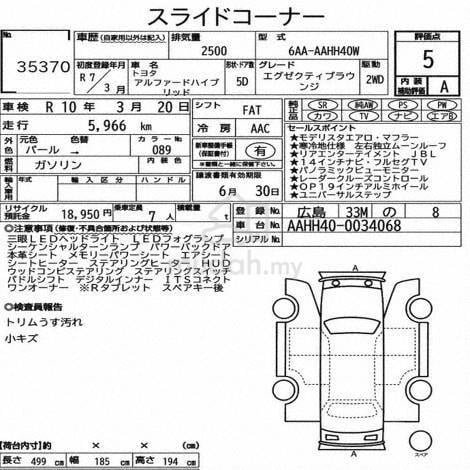 Toyota ALPHARD EXECUTIVE LOUNGE EL 5A Black Interi - 2
