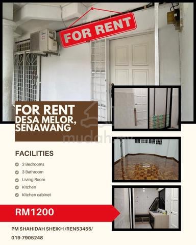 For Rent Desa Melor Senawang 1