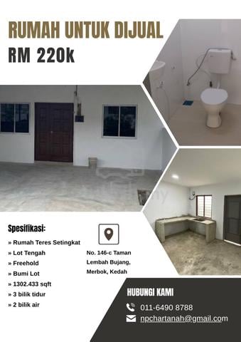 Rumah murah untuk dijual | Taman Lembah Bujang 1