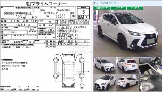 2023 Lexus NX 350 2.4 F SPORT TRD Bodykit 5A 15k - 2