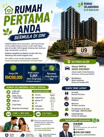 Rumah SelangorKu Seksyen U9 Shah Alam 1