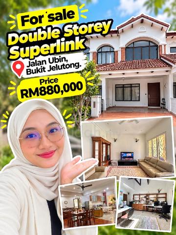 For Sale Double Storey Superlink Terracejalan Ubin, Bukit Jelutong, Sh 1