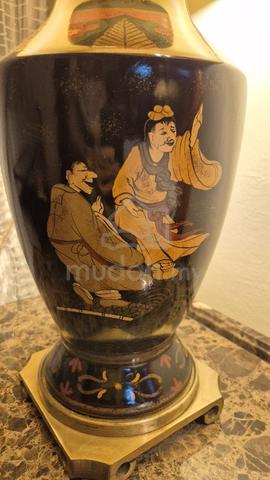 Solid Wood Marble Side Table + Imported Thai Lamps - photo 5 of 6