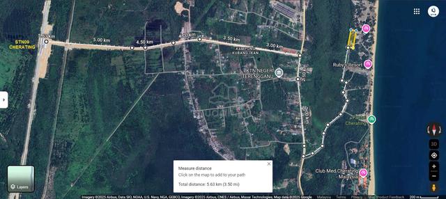 Tanah 3 Ekar 250m ke Pantai Cherating | Siap Infra 6km Ke ECRL 1