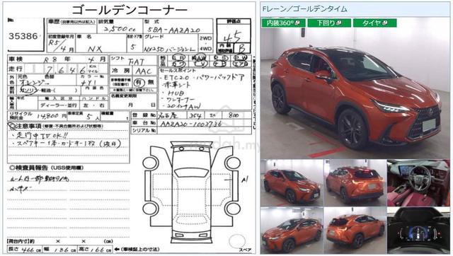 2023 Lexus NX250 2.5 LUXURY Cadmium Orange Color - 2