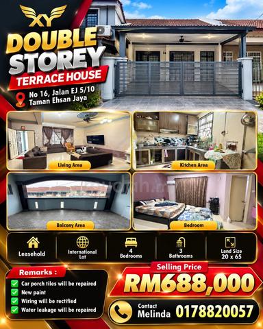 Renovated Taman Ehsan Jaya 2 stoeey terrace 1