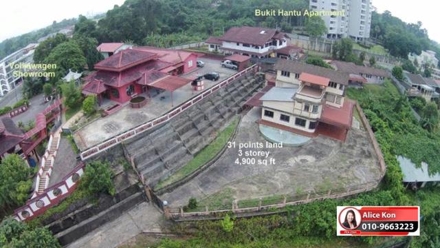 31 points land and bungalow house at Jalan Batu Lintang 1