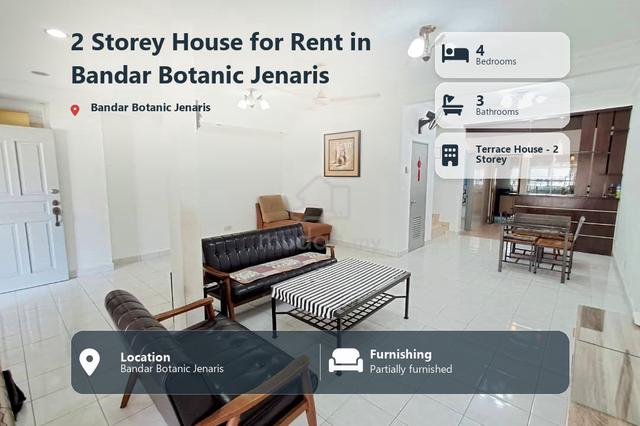 2 Storey House for Rent in Bandar Botanic Jenaris 1