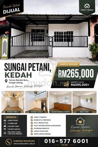 Rumah cantik renovated TAMAN BANDAR BARU, SUNGAI LALANG, SUNGAI PETANI 1