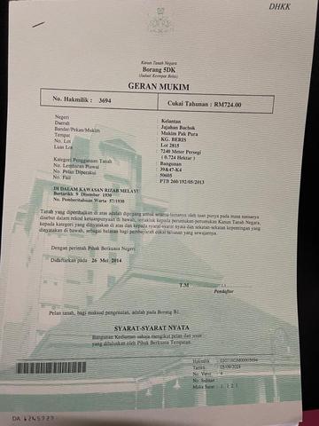 Tanah 2 Ekar Status Bangunan  1