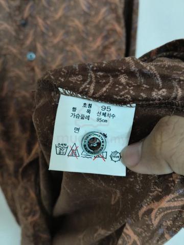 133.Vintage Balenciaga Brown Patterned Short Sleev - photo 3 of 6