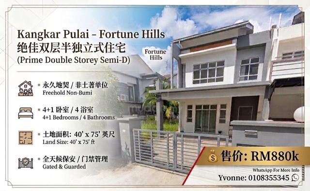 SemiD Kangkar Pulai @ Fortune Hills near Tuas Gelang patah Pulai Kulai 1