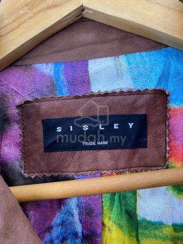 Sisley Brown Sheepskin Leather Biker Jacket - photo 2 of 6