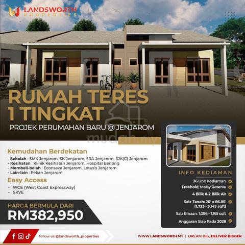 [5 MINIT DARI LOTUS][BESAR MURAH] PROJEK BARU RUMAH SETINGKAT Jenjarom 1