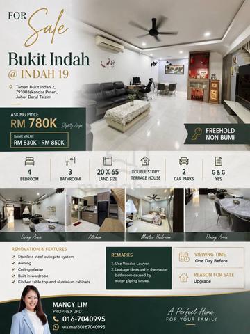 Bukit Indah Double Storey Terrace House Full Loan Unit 1