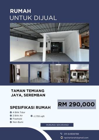 Rebut Sebelum Orang Lain Ambil!🎯 - Taman Temiang Jaya, Seremban 1