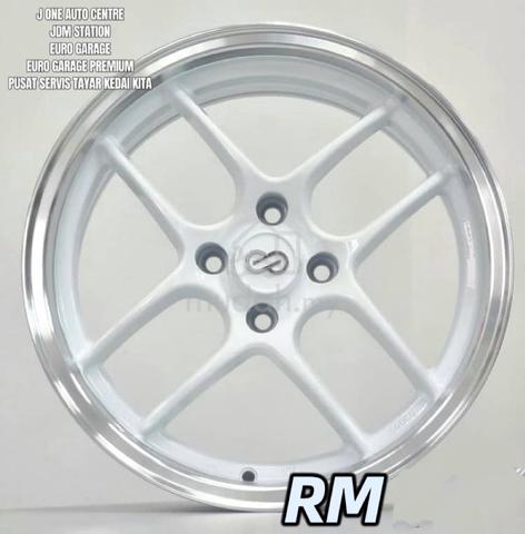 New rim enkei cps 15 inchi white machine lip - Car