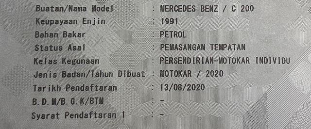 2020 Mercedes Benz C200 2.0 AMG LINE Facelift W205 - 2