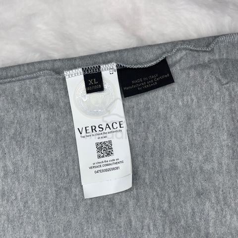 Versace Grey Embroided Medusa Logo at Bottom - photo 5 of 5
