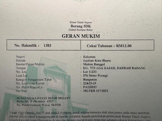 Tanah di Banggol untuk dijual 1