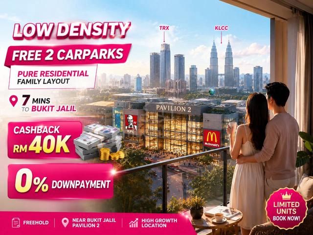 Below Market Price, Pavilion 2 Bukit Jalil, Semi-D Condo, Only RM1900 1