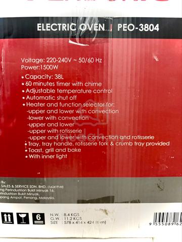 Electric Oven Pensonic PEO-3804 - photo 5 of 6