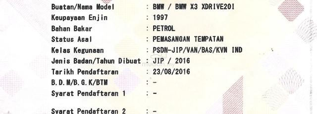 CASH OTR Bmw X3 2.0 XDRIVE20I FL (A)PUSPAKOM READY - 2
