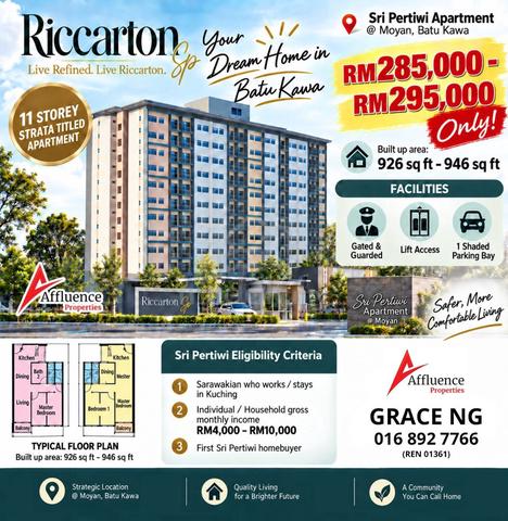 Riccarton Sri Pertiwi Apartment @ Moyan Batu Kawa 1