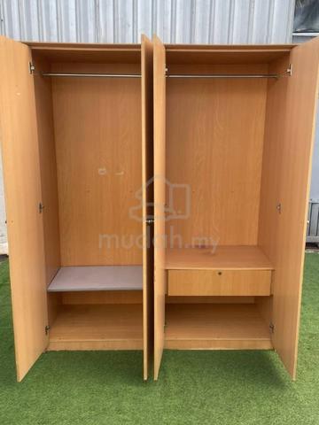 YF16E  Almari Baju 160 x 198 cm 4 Doors Wardrobe - photo 4 of 6