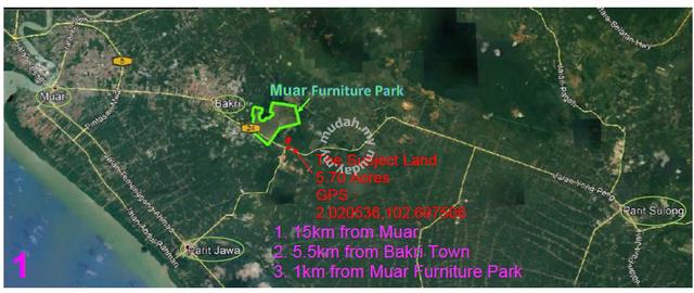 5.6969 Freehold Land At Muar, Johor 1