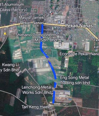 2.7 Acres Zoning Industrial Land @ Jalan Sungai Burung, Pekan Nanas 1