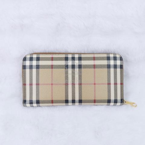 Authentic Burberry Nova Checkered Long Wallet - Bags & Wallets for