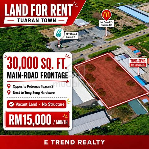 Land For rent at Tuaran main road Frontage 1