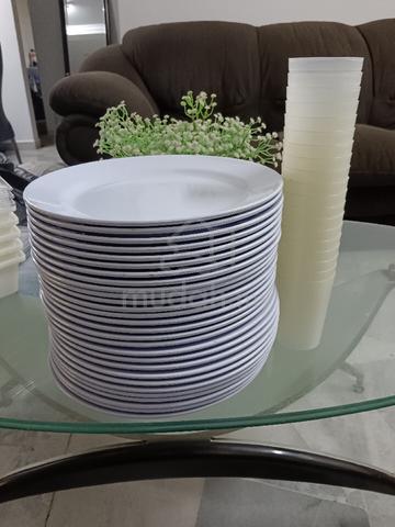 Set buffet,Pinggan melamine,Rak sudu garpu,gelas  - photo 3 of 6