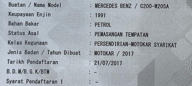 2017 Mercedes Benz C200 2.0 EXCLUSIVE (CKD) (A) - 3