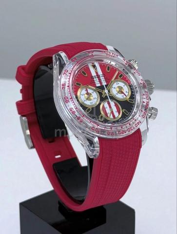Custom S. Mod 39mm Racing Red Clear Plastic - photo 3 of 6