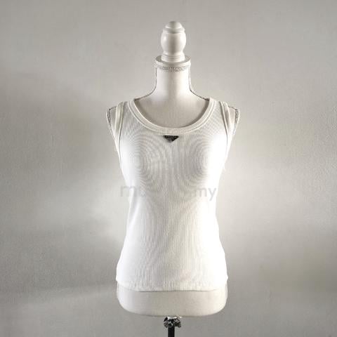Prada white ribbed tank top - photo 2 of 6
