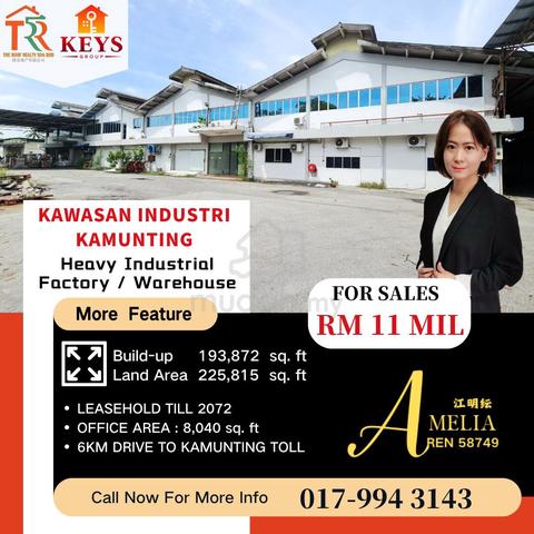 Heavy Industry Warehouse Factory in Kamunting For Sales 1