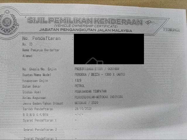 2020 Perodua Bezza 1.3 X , One Onwer Only - 2